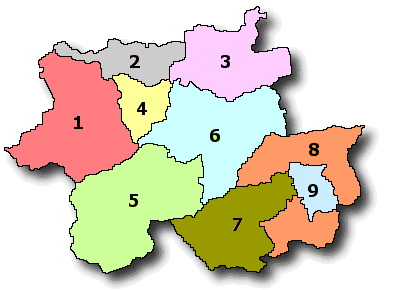 Województwo Małopolskie Rysunek 2 Mapa województwa małopolskiego z podziałem na powiaty.