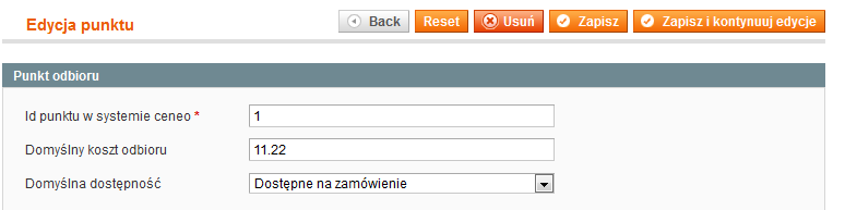 liście: Zmieniamy interesujące nas polai zapisujemy