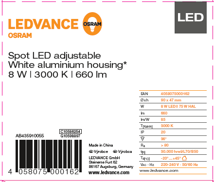Opakowanie demonstracyjne Oprawy oświetleniowe LEDVANCE 73