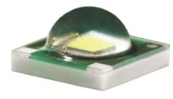 NIE PRZEOCZ Podzespoły Białe diody LED dużym o strumieniu świetlnym Firma Cree rozpoczęła masową produkcję diod LED wysokiej jasności XLamp XP-E, charakteryzujących się strumieniem świetlnym do 122