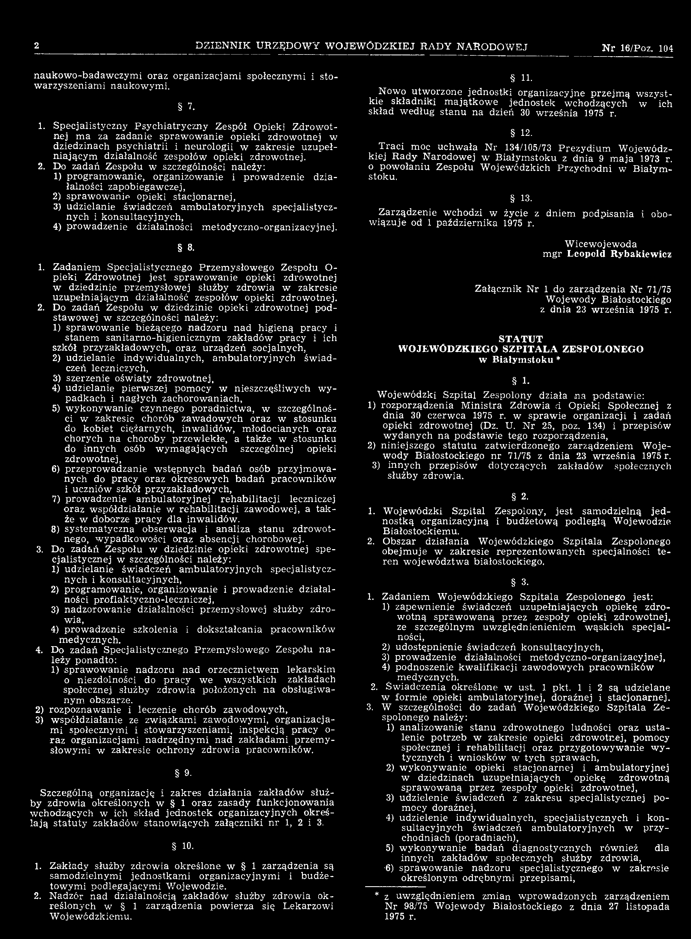specjalistycznych i konsultacyjnych, 4) prow adzenie działalności m etodyczno-organizacyjnej. 8. 1.