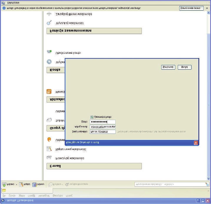 konfiguracja konta fax2mail Mozilla Thunderbird 1.