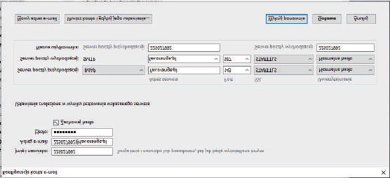 wybieramy odpowiednio: dla POP3: SSL/TLS oraz STARTTLS; dla IMAP: STARTTLS oraz