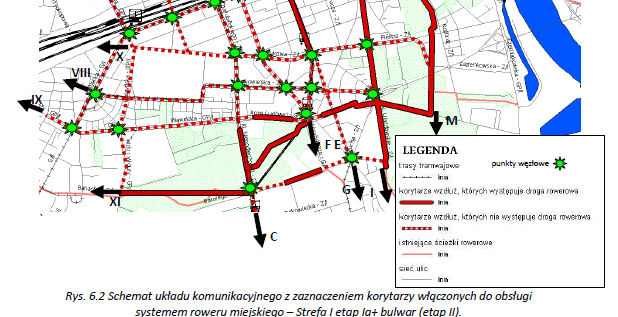KORYTARZE WSPOMAGAJĄCE TRANSPORT ZBIOROWY Z OCHOTY DO CENTRUM ORAZ NA UCZELNIE WYŻSZE Źródło: Studium Koncepcyjne SRP dla m.st.