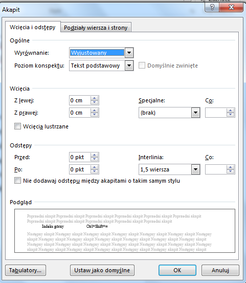 Zmniejszenie czcionki o 1 punkt Pogrubienie Kursywa Podkreślenie Podwójne podkreślenie Indeks górny Indeks dolny Wszystkie wersaliki Kapitaliki Ukrycie Ctrl+[ Ctrl+B Ctrl+I Ctrl+U Ctrl+Shift+D