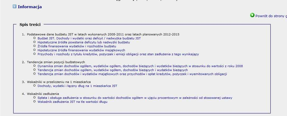 II. Graficzna prezentacja analizy WPF Po wprowadzeniu danych lub ich uaktualnieniu w zak adce Podgl d analiz udost pniane s graficzne prezentacje analiz WPF-u gminy, obejmuj ce okresy roczne wykonane
