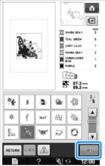 Wybieranie Wzorów/Brother Exclusives /Alfabety kwiatowe/ramk/hafty bębenkowe 1. Wybierz kategorię W przypadku haftów bębenkowych przeczytaj dodatek Jak wykonywać hafty bębenkowe. 2.