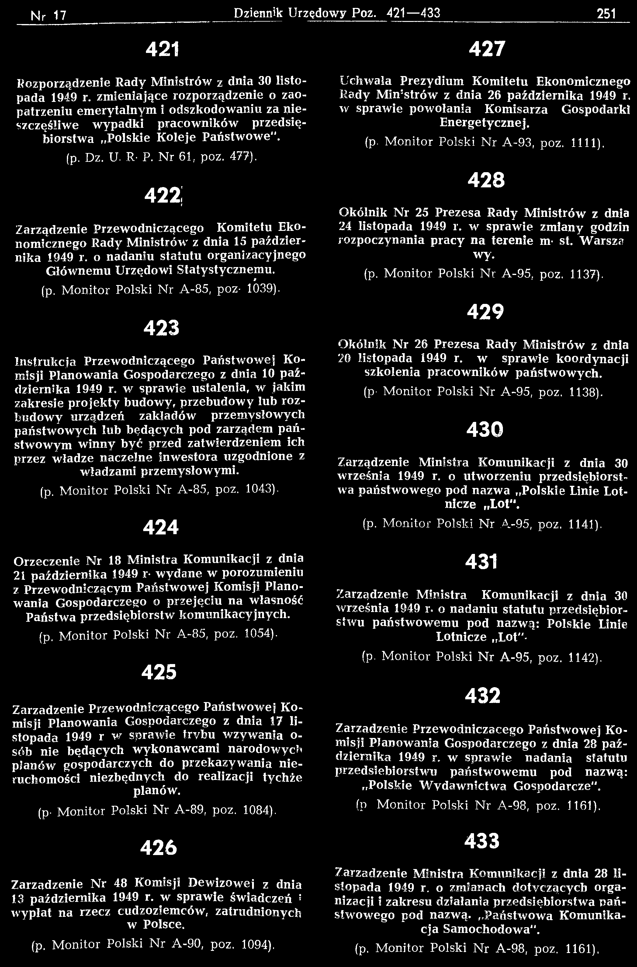 w spraw ie ustalenia, w jakim zakresie projekty budowy, przebudow y lub rozbudow y urządzeń zakładów przem ysłowych państw ow ych lub będących pod zarządem p a ń stwowym w inny być przed