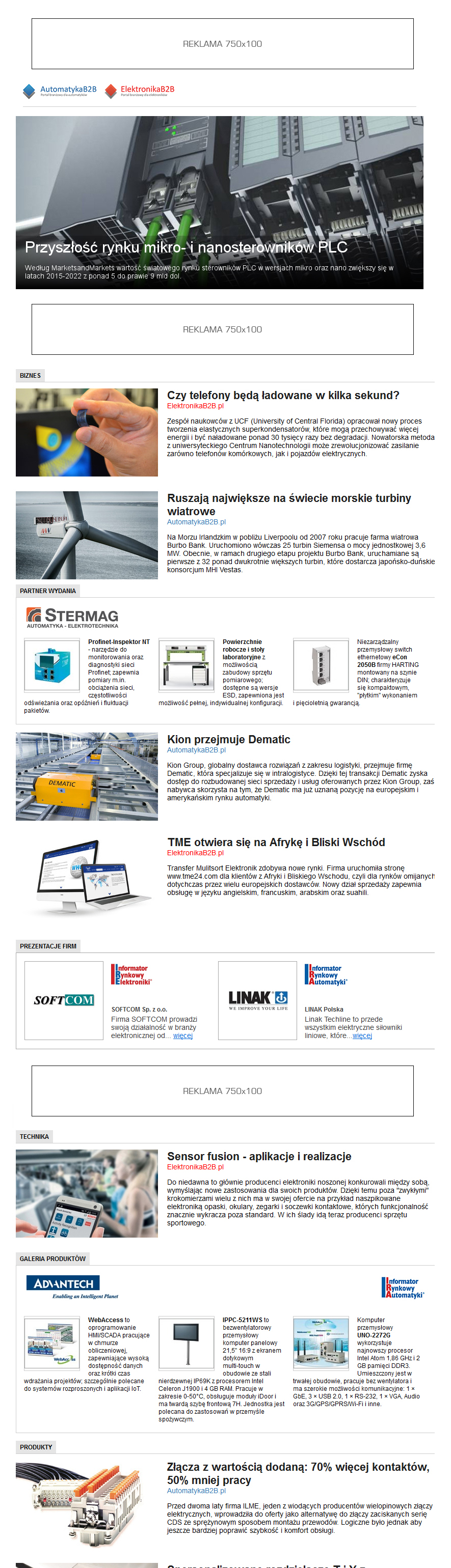 Informator 2017 www.elektronikab2b.pl 1 2 Newsletter Wysyłany codziennie (ponpt) newsletter to najszybsza i najbardziej efektywna forma dotarcia do zainteresowanych branżą osób.