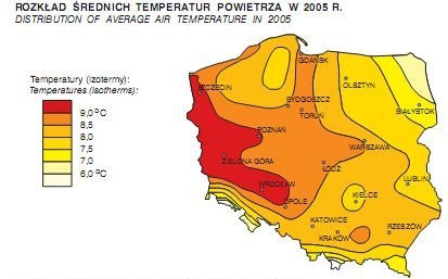 Zarówno opady jak i temperatury na terenie gminy Kleszczów występują na poziomie średnim w stosunku do warunków klimatycznych występujących na obszarze Polski. 2.3.