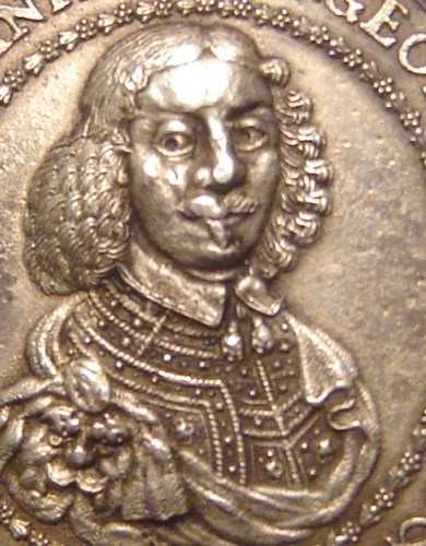 17 Powiększony fragment awersu - portret księcia Jerzego III W