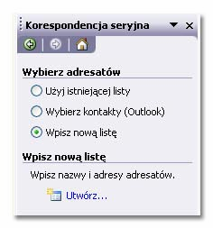 Otworzy się okno formularza, przy pomocy którego można wpisać dane adresowe.