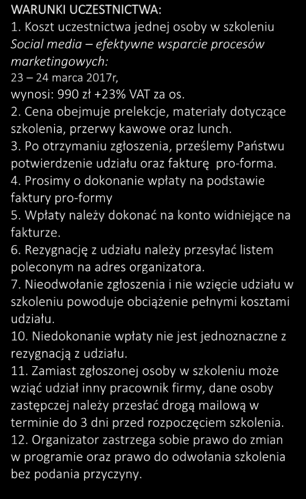 Social media efektywne wsparcie procesów marketingowych Formularz zgłoszeniowy Imię Nazwisko Zarezerwuj już dziś! Wypełniony formularz wyślij na e-mail: k.wysocka@flowagro.