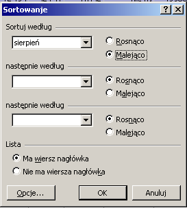 ustawić następujące opcje, a następnie kliknąć przycisk Dalej: - Typ danych źródłowych: rozdzielany - Rozpocząć import danych od wiersza:1 - Ograniczniki: Tabulator -