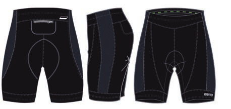 \ PERFORMANCE MAN \ PRODUCTS Performance biking 44843 WYJMOWANE WKŁADKI 55 black/grey S-3XL Revolutional energy 195gr 29% elastane Spider mesh (inserts) 20%
