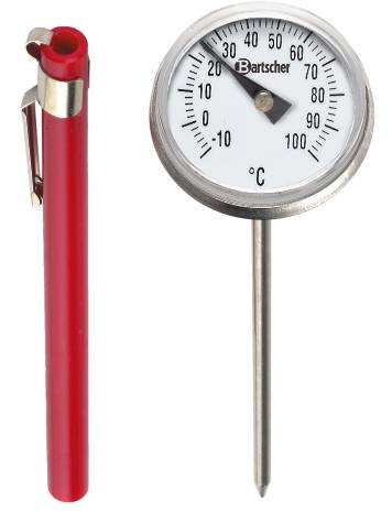 D/A/CH Einstech-Thermometer aus rostfreiem Stahl Temperaturmessbereich: -10 C ~ + 100 C Stecken Sie das Thermometer mindestens 5 cm in das dickste Fleischteil.