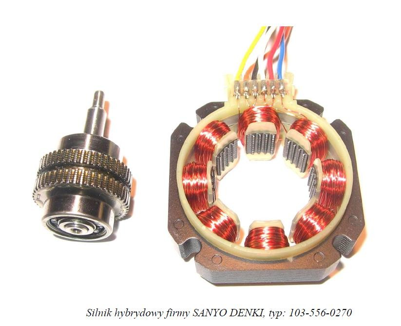 3. Przy źle dobranych warunkach pracy występuje zjawisko gubienia kroków. 4. Duży pobór prądu i związana z tym emisja ciepła (mała sprawność).