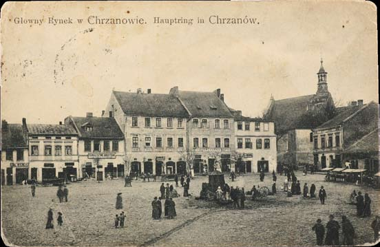 Ryc. 10 Rynek - pierzeja zachodnia i kościół św. Mikołaja. 1903 r.