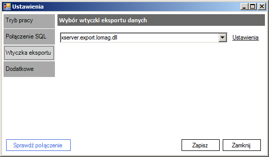 Wtyczka eksportu dla programu LoMag to xserver.export.lomag.dll.