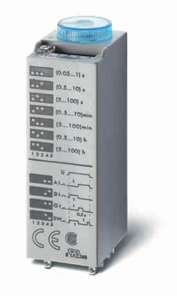 SERIA Miniaturowy przekaźnik czasowy 7-10 A SERIA Przekaźnik czasowy.02-2 zestyki przełączne 10 A.03-3 zestyki przełączne 10 A.