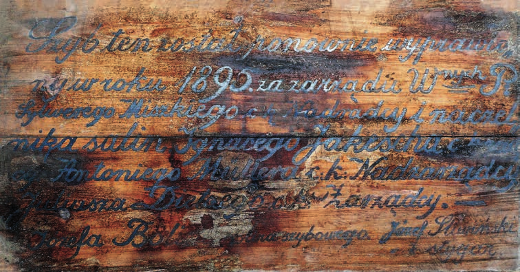 20 j. charkot, D. Krzysztofek dębowego, pozostałą (do poziomu I) z drewna sosnowego 61.