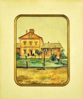 22 j. charkot, D. Krzysztofek Fot. 11. Budynek szybowy z 1895 r., mal. H. Uziembło, 1897 r. przeciągnęła się aż do 1895 r.
