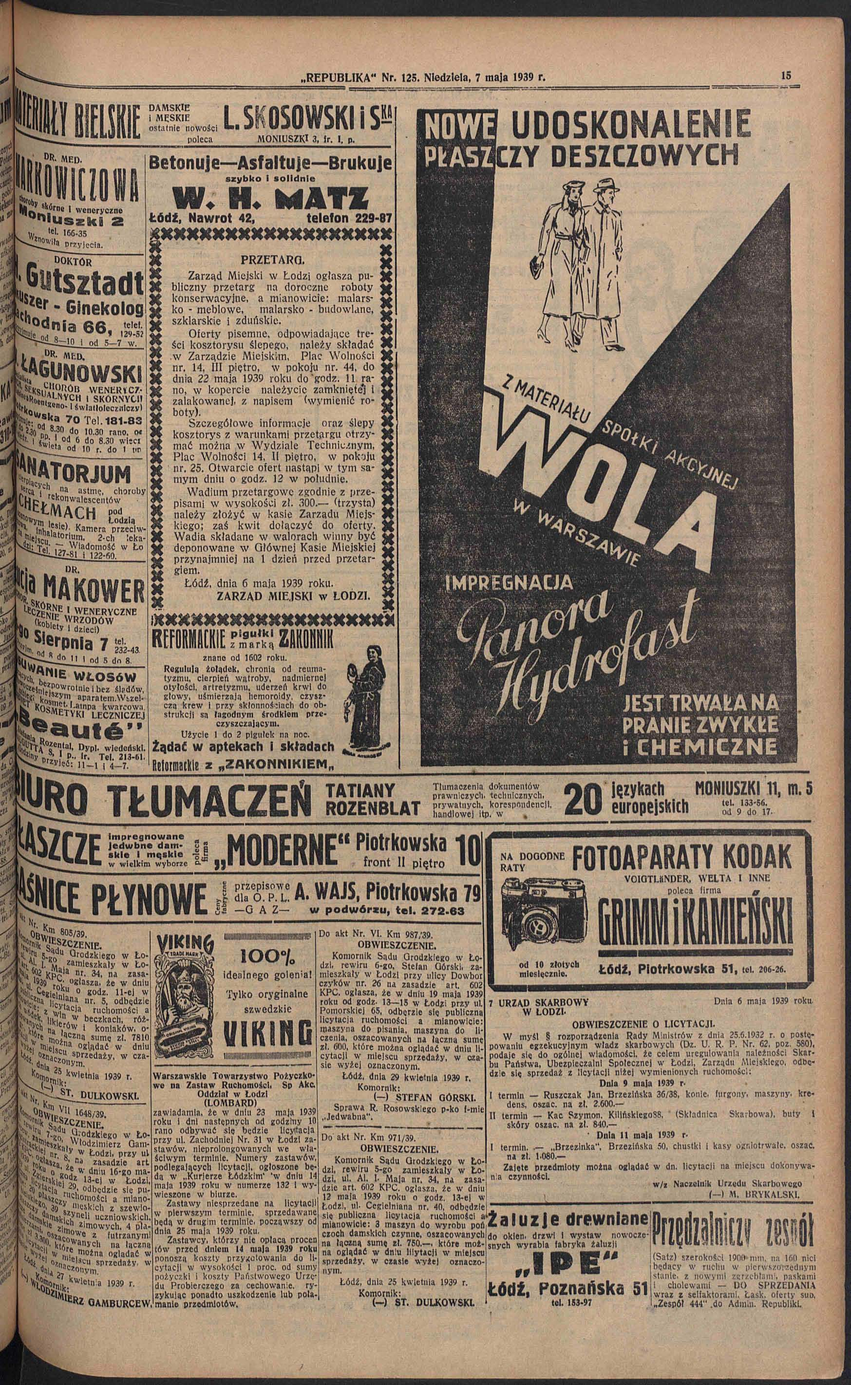 5 R E P U B L I K A " N 25 N 7 j 99 DAKIE ĘKIE ś Łóź N 42 DOKTOR " <»«6 6 ŁP PRZETARG «ŁAGUNOKI ( ENERÏC7 b I N C - C H I KÓRNYCH śł) T 8-88 - " C - íí;» L A& I» g ó ł j ś u gu ć ż T h P ś 4 ę ju 2 5