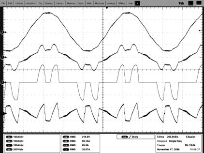 160 D. Wojciechowski, R. Strzelecki, B. Bałkowski a) b) e A i L,A THD = 28,35% e A i L,A i NL,A THD = 94,19% i NL,A i A i A Rys.