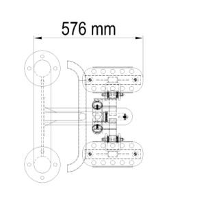 4. Stepper (zestaw urządzenia nr 2) Wymiary urządzenia: 659/576/2210 mm Strefy bezpieczeństwa: 3530x2032 mm Wysokość swobodnego upadku: 47 cm Wzmacnia mięśnie brzucha i nóg.