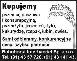 Str.. 10 OG OSZENIA DROBNE gazeta gryficka 02.07.2009 r. Og³oszenie mo na nadaæ emailem: wppp1@wp.pl ROLNICTWO US UGI Powiat ³obeski Przewóz osób i rzeczy samochodem typu bus VW T4. Tel. 511 626 535.