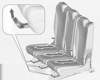 Fotele, elementy bezpieczeństwa 47 Fotele komfortowe Układ foteli można skonfigurować na dwa sposoby: Układ normalny można korzystać z wszystkich trzech foteli i