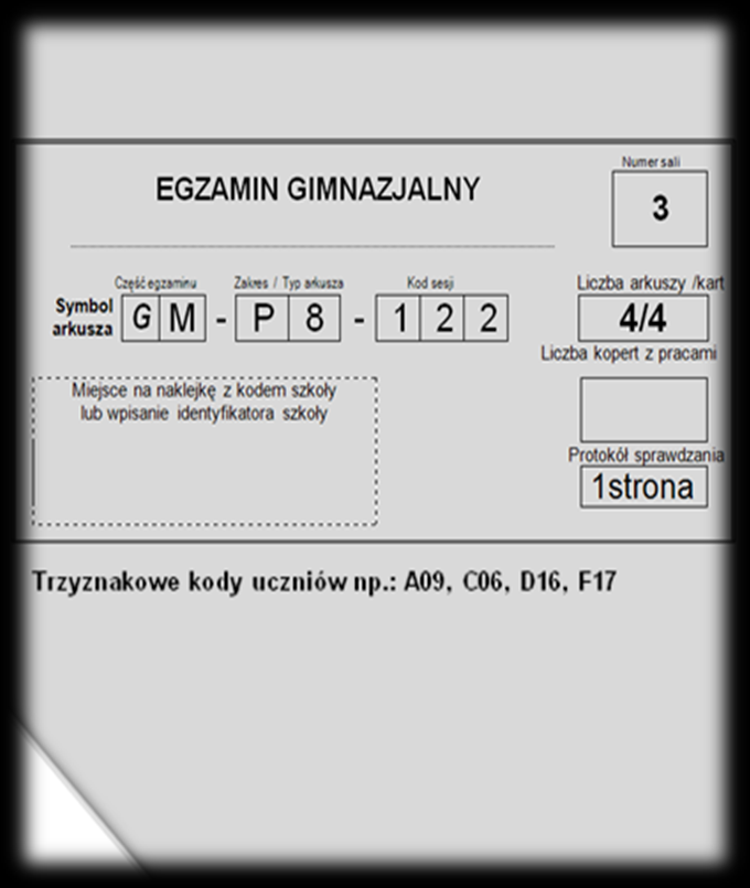 Prace SP-1 Okręgowa Komisja Egzaminacyjna w Krakowie Przygotowanie prac uczniów do oddania w POP Prace SP-1 Prace SP-8 Prace SP-1 Nr sali: np. 1 Trzyznakowe kody uczniów: np.