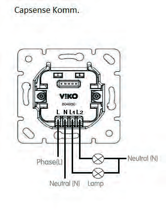 Informacje techniczne Typ produktu Łącznik 1-biegunowy dotykowy* Łącznik świecznikowy dotykowy* Układy połączeń LAMPY ZWYKŁE LAMPY LED FAZA (L) NEUTRALNY (N) LAMPA FAZA (L) NEUTRALNY (N) NEUTRALNY