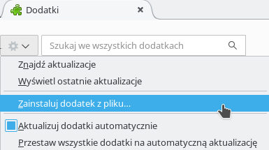 i wybrać opcję Zainstaluj dodatek z pliku (rys. 2.