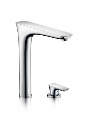 Hansgrohe PuraVida Obrotowa wylewka (120 ) ComfortZone 26 27 Uchwyt można umieścić w dowolnym miejscu 2-otworowa jednouchwytowa bateria kuchenna Można też klasycznie: z jednouchwytową baterią