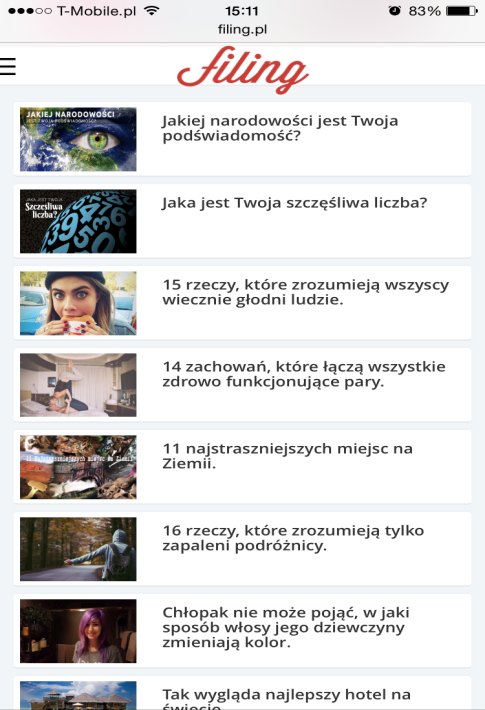 m.filing.pl Serwis rozrywkowy, który łamie standardy stron wyłącznie obrazkowych.