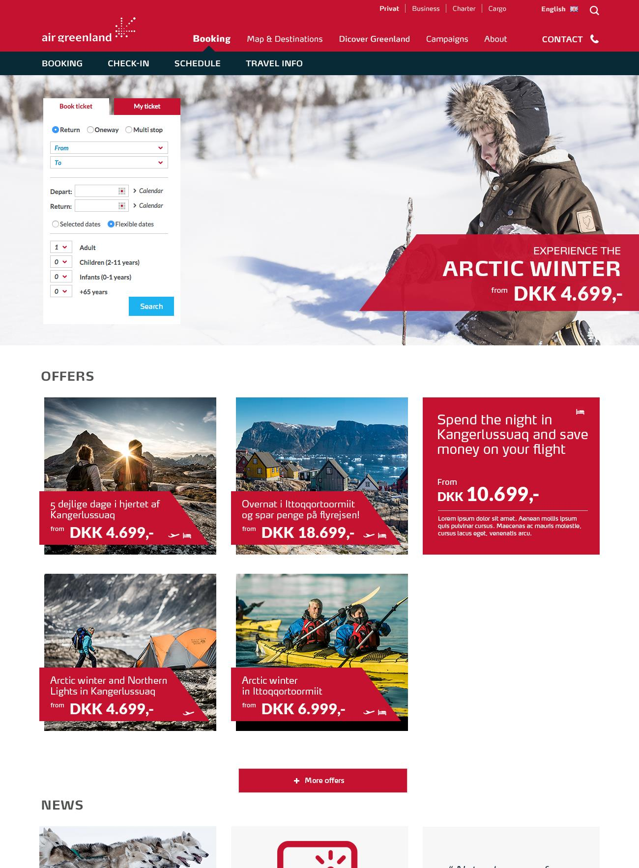 Serwis Duńskiego operatora lotniczego Air Greenland CASE STUDY www.doradcasmaku.pl KLUCZOWE ELEMENTY: Sprzedaż i rezerwacja biletów online 3 wersje językowe Platforma.