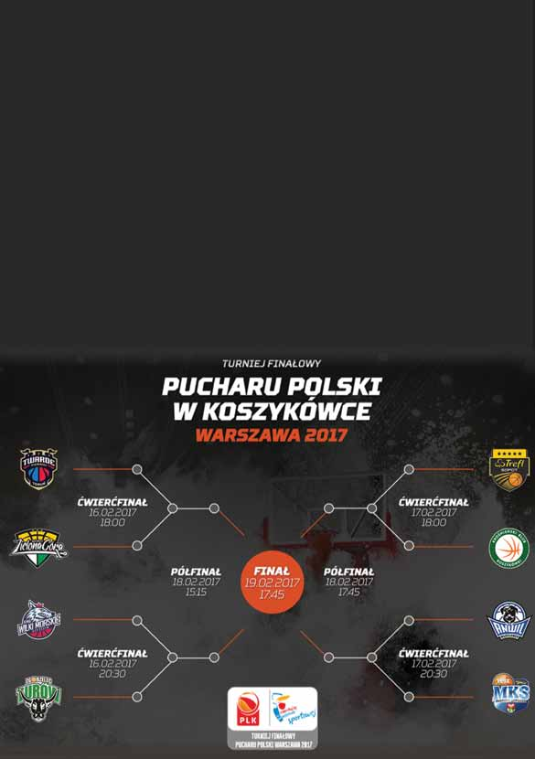 ANWIL TEAM nr 7 sezon 2016/2017 Podczas losowania w Pałacu Ślubów poznaliśmy pary ćwierćfinałowe turnieju finałowego Pucharu Polski w hali Arena Ursynów.
