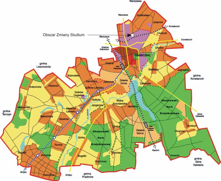 II OGÓLNA CHARAKTERYSTYKA MIASTA I GMINY PIASECZNO Gmina Piaseczno położona jest w centralnej części województwa mazowieckiego.