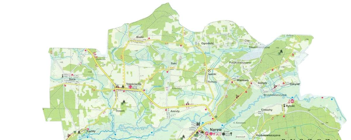 Mapa 1 Mapa gminy Narew