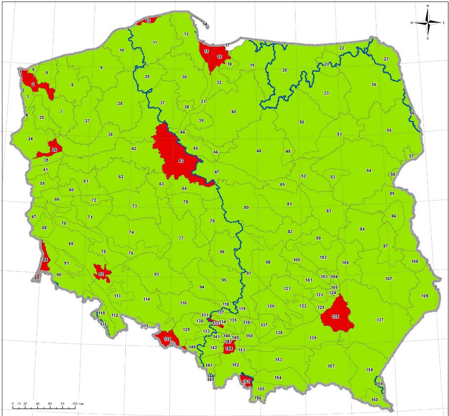 Gmina Narew znajduje się w obrębie JCWPd 55.