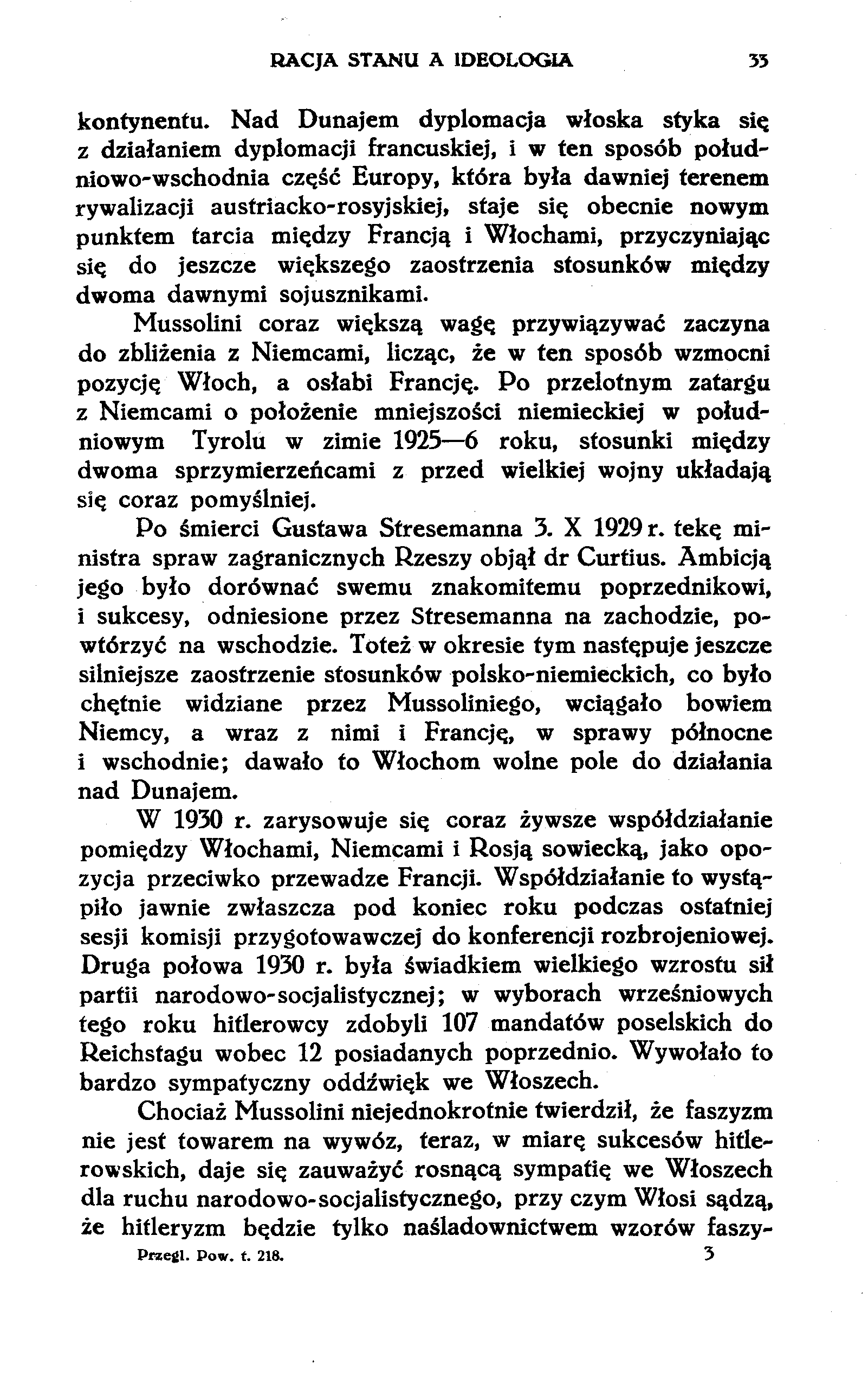 RACJA STANU A IDEOLOGIA 55 kontynentu.