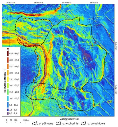 Zespół osuwisk na Toczku (Góry Bystrzyckie) w świetle analizy geomorfometrycznej 179 Ryc. 6.