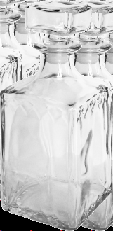 Asortyment ze szkła / Glass assortment Karafka na wino Wine carafe Karafka na wodę 1L Water carafe 1L Wiaderko do lodu Ice bucket Indeks: 13140119 Wysokość: 195mm Górna