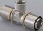 Systemy instalacji wodociągowych i grzejnikowych > Uponor MLC > Kształtki mosiężne zaprasowywane Uponor MLC 16-50 mm Trójniki mosiężne zaprasowywane Uponor MLC MLC Trójnik zaprasowywany z gwintem