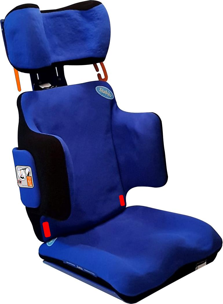 MANUAL car safety seat with the padding adjustable to a child