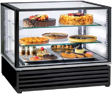 Witryny chłodnicze panoramiczne CD 800 i CD 1200: przeznaczone do przechowywania i prezentacji różnego rodzaju produktów: deserów, ciast, sałatek, świeżych kanapek itp.