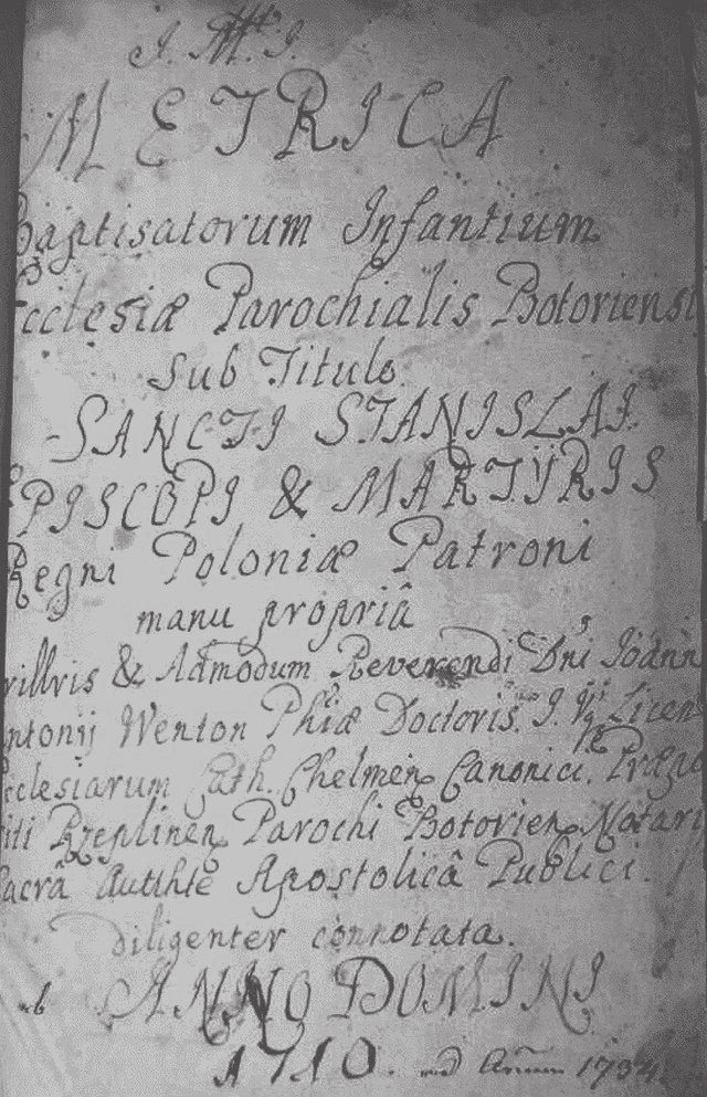 Z życia regionalnych Towarzystw Genealogicznych w Polsce Karta tytułowa księgi