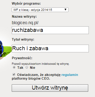 Przykład prawidłowo wypełnionych pól wygląda tak: WF z