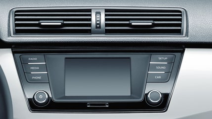 tylko 500 zł PAKIET AUDIO DLA WERSJI AMBITION Radio SWING + Bluetooth Maxi DOT ŠKODA Surround, 2 dodatkowe głośniki